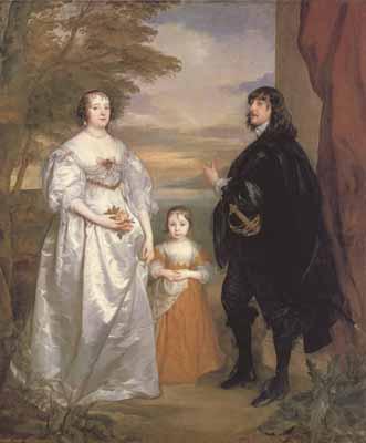Anthony Van Dyck Portrait of the earl and countess of derby and their daughter (mk03)